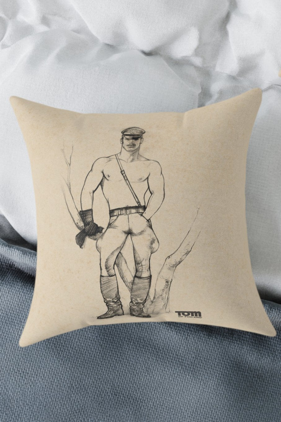 Tom of Finland Canvas Sketch Pillows- 3 designs