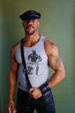 Tom of Finland WORSHIP Ribbed Tank Grey