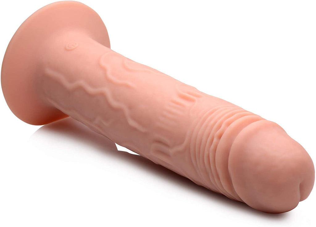 7X Remote Control Vibrating & Thumping Dildo - Light