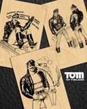 Tom of Finland Wooden Postcard: Sleigh Ride