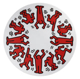 Keith Haring PORCELAIN and platinum PLATE "Red on White"