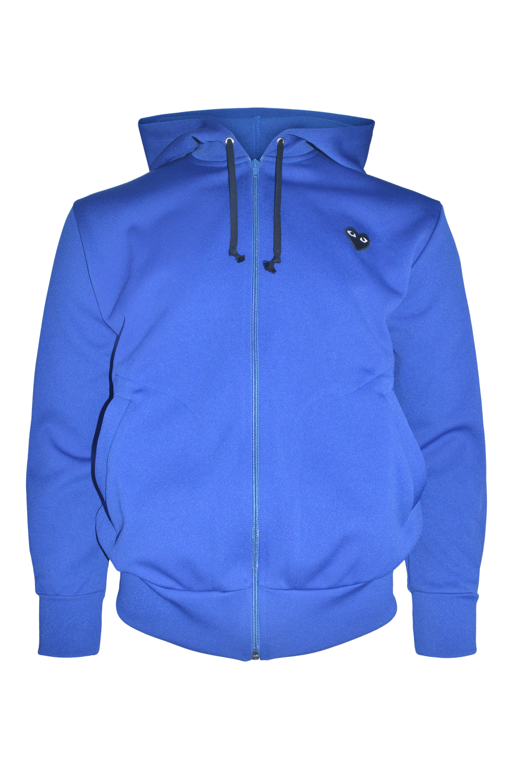 COMME des GARÇONS PLAY BLUE ZIP-UP HOODIE