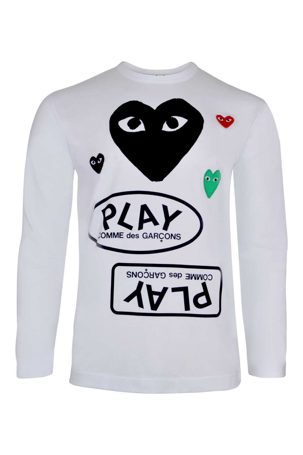COMME des GARÇONS PLAY REMIX White Long Sleeve T-Shirt