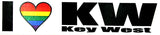 I LOVE KEY WEST VINTAGE BUMBER STICKER