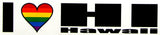 I LOVE HAWAII VINTAGE BUMBER STICKER