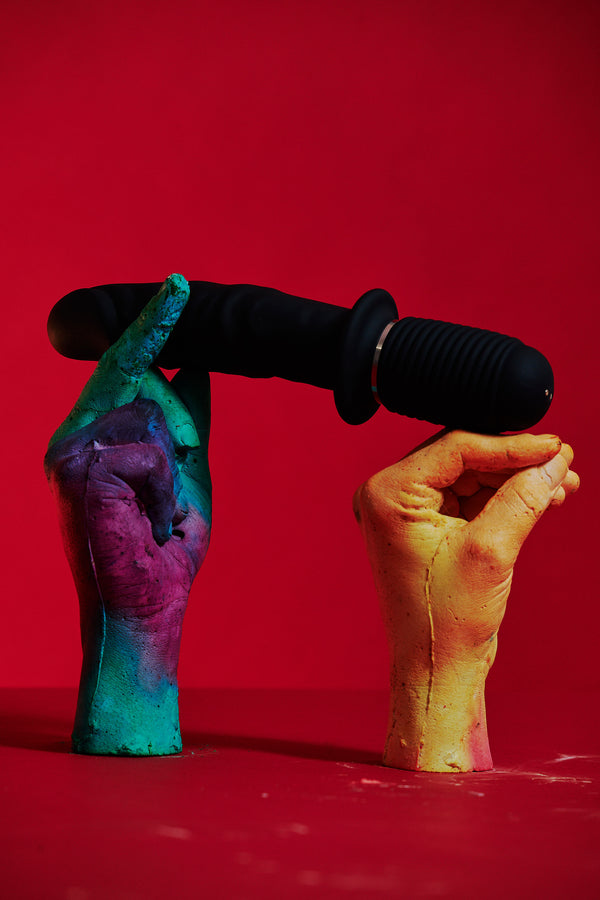 Power Pounder Vibrating and Thrusting Silicone Dildo