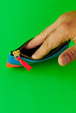 COMME DES GARÇONS SUPER FLUO GREEN / BLUE ZIP POUCH