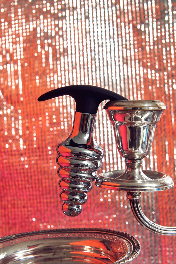 Dark Hive Metal and Silicone Ribbed Anal Plug