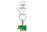 Keith Haring Green Barking Dog Key Ring