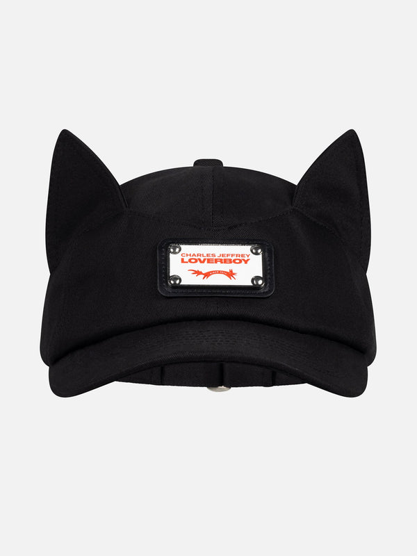 LOVERBOY BY CHARLES JEFFREY EARS CAP in BLACK