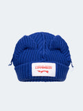 LOVERBOY BY CHARLES JEFFREY CHUNKY EARS BEANIE BLUE