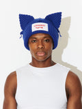 LOVERBOY BY CHARLES JEFFREY CHUNKY EARS BEANIE BLUE