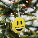 Smiley Face Emoji Needlepoint Ornament
