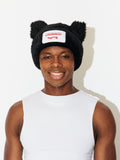 LOVERBOY BY CHARLES JEFFREY FLUFFY CHUNKY EARS BEANIE BLACK