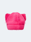 LOVERBOY BY CHARLES JEFFREY FLUFFY CHUNKY EARS BEANIE PINK