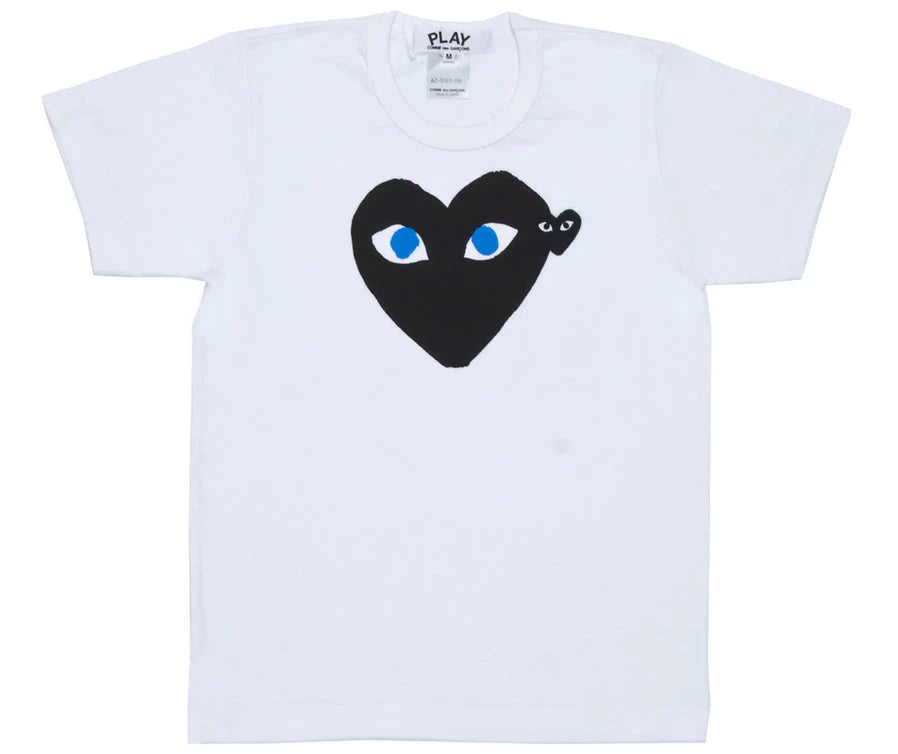 COMME des GARÇONS Play T-shirt Black Heart w. Blue Eyes