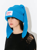 LOVERBOY BY CHARLES JEFFREY CHUNKY RABBIT BEANIE in LIGHT BLUE