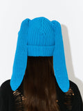 LOVERBOY BY CHARLES JEFFREY CHUNKY RABBIT BEANIE in Blue
