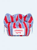 LOVERBOY BY CHARLES JEFFREY CHUNKY EARS BEANIE RED + BLUE STRIPE