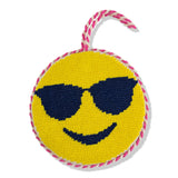 Sunglass Emoji Needlepoint Ornament