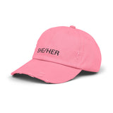 SHE/HER Distressed Cap in 6 colors