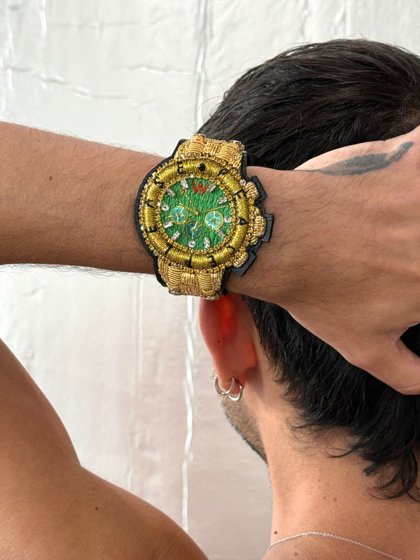 PEACE WATCH BRACELET by Walter Van Beirendonck