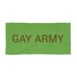 Gay Army Beach Towel by CULTUREEDIT