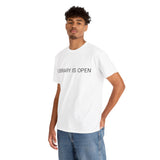 LIBRARY IS OPEN TEE BY CULTUREEDIT AVAILABLE IN 13 COLORS