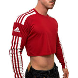 Adidas Sport Red Long Sleeve Crop Top BY SNEAKERMASK
