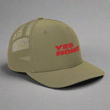 Yes Homo Trucker Hat in Olive Green