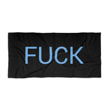 Fuck Beach Towel by CULTUREEDIT