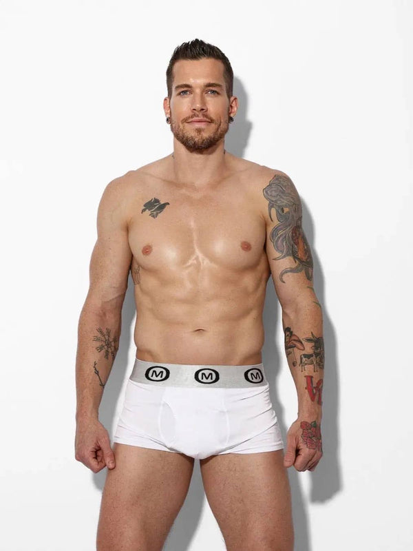 Mounderwear Modal Spandex Boxer Brief White