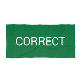 Correct Beach Towel by CULTUREEDIT