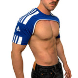 Adidas Sport Shoulders Blue Crop Top BY SNEAKERMASK