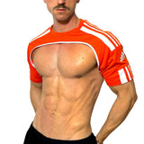 Adidas Sport Shoulders Orange Crop Top BY SNEAKERMASK