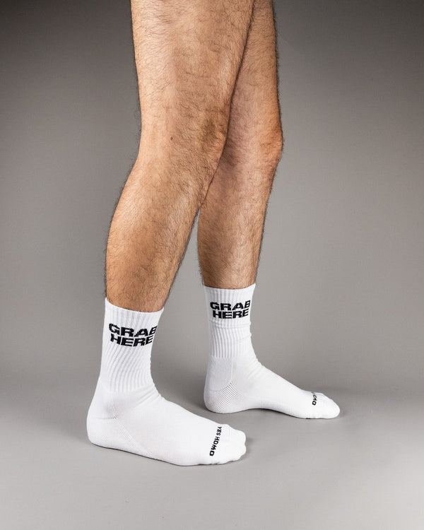 Grab Here Socks by YES HOMO - White