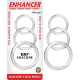 ENHANCER SILICONE COCK RINGS CLEAR