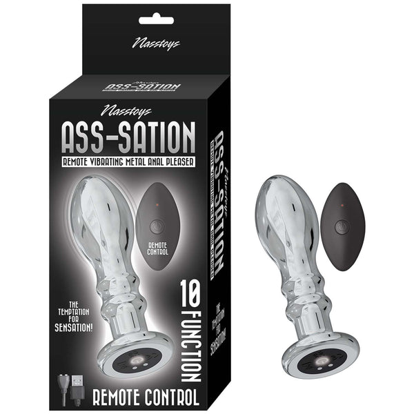 ASS-SATION REMOTE VIBRATING METAL ANAL PLEASER-SILVER