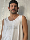 WHITE FEMME SPARKLE TANK BY TRADE