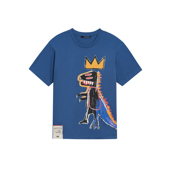 Jean-Michel Basquiat Pez Dispenser T-Shirt - Slate Blue