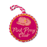 Pink Pony Club Needlepoint Ornament