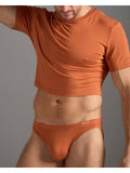 TEAMM8 Body Bamboo Crop Tee - Burnt Sienna