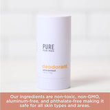 UNSCENTED DEODERANT BY PURE FOR MEN
