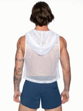 BIKE Hooded Sleeveless Practice Jersey - White