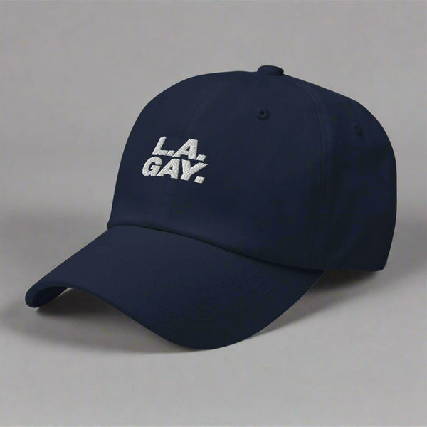 L.A. Gay Dad Hat by YES HOMO in Navy