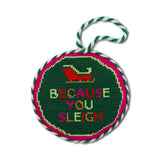 Sleigh Needlepoint Ornament