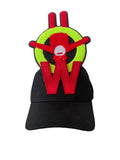 W Cap Black / Red by Walter van beirendonck