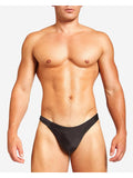 TEAMM8 Bass Mesh Swim Thong - Black