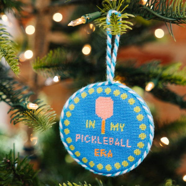 Pickleball Era Needlepoint Ornament