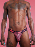 BEAUBOY Houndstooth Thong Pink